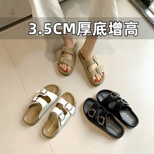 ZYIYI夏季厚底勃肯一字拖