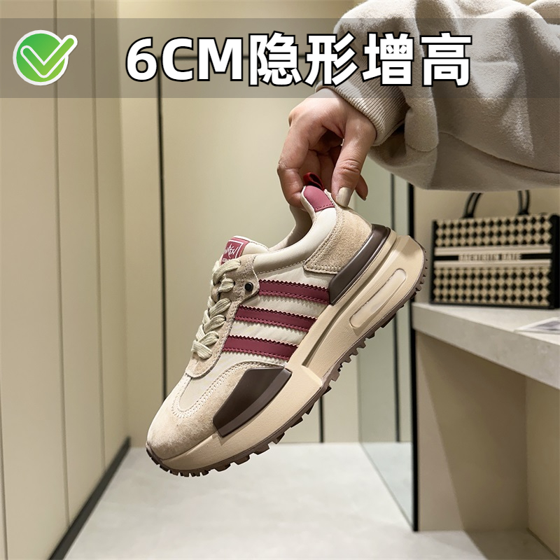秋冬加绒厚底老爹鞋女新款美拉德内增高小码女鞋313233运动休闲鞋