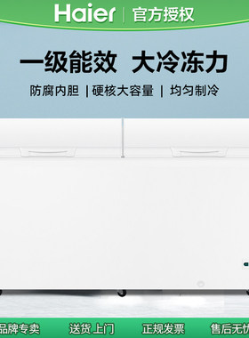 Haier/海尔 BC/BD-428GHPD冰柜家用商用428升大冷柜全冷冻冰箱