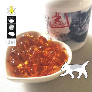 宠物鱼肝油软胶囊鱼美达猫版 养肤防掉毛养护血脑关节促皮肤修复