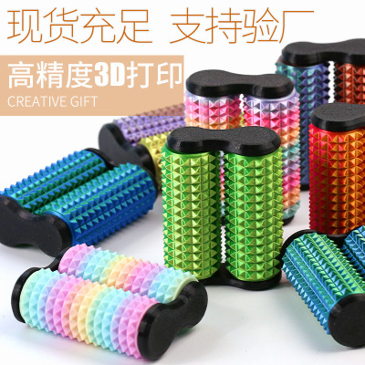 跨境Spike grip stimulato便携式指尖手握按摩双滚轴掌上玩具现货