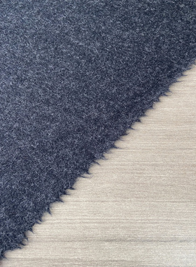 炭灰色羊毛50%兔绒5%弹力软糯亲肤针织面料设计师T恤打底布料