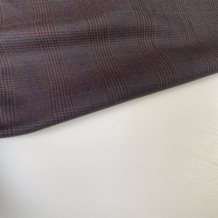 日产混色复古亲王格羊毛精纺春秋冬设计师西装西裤裙子定制布料