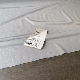 ROW风瓷灰色极简进口弹力羊毛针织面料四季T恤打底衫亲肤布料