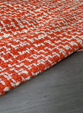 BONOTTO高端羊毛柔软蓬松感小香花呢秋冬高定时装面料服装布料