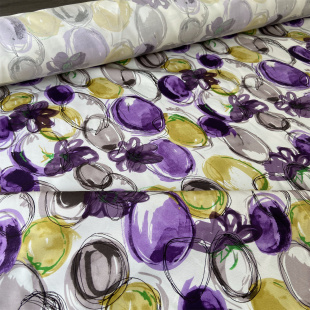 OTTOMAN SILK进口大牌印花桑蚕丝53%棉47%真丝横罗时装定制布料