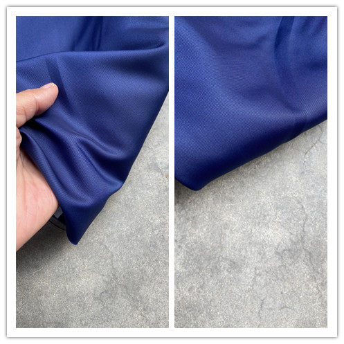棉涤混纺服饰斜纹深蓝布料