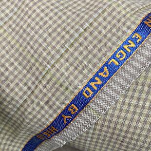 HIELD英国纯羊毛清爽混色格子抗皱精纺四季款定制西装套装布料