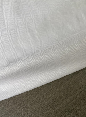 好品质日本进口鱼骨纹纯棉100%白色棉布面料春夏衬衫裙子布料