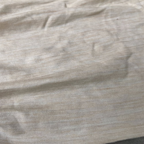 布队花杏色纯羊毛针织布料