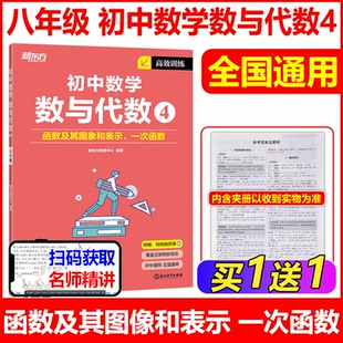 现货包邮 初中数学数与代数4 函数及其图象和表示、一次函数八年级初二全国通用同步巩固专题强化单元综合练中学教辅资料