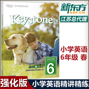 现货包邮 Keystone 新东方小学英语精讲精练:六年级春(学生用书+练习册+参考答案)全3册 浙江教育出版社
