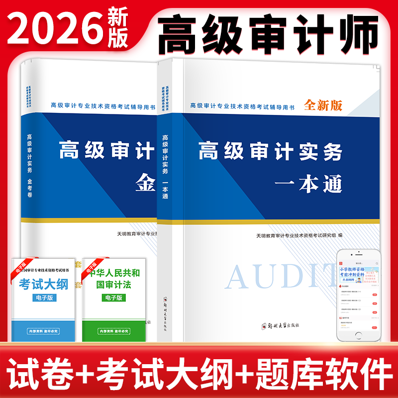 天明2026年高级审计师考试教材历年真题模拟试卷习题库辅导书一本通金考卷高级审计师资格考试高级审计实务复习指南AUDIT用书资料