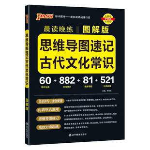 2026高中晨读晚练思维导图速记古代文化常识图解版高考语文常考知识手册模拟训练题点对点专项训练高一高二高三pass绿卡图书