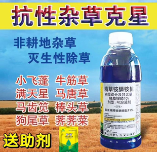 速效除草精草铵膦铵盐高含量牛筋草果园田埂烂根除草剂有机肥料
