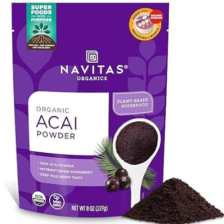 Navitas Organics Acai Powder， 8 oz Bag， 76 Servings — Org