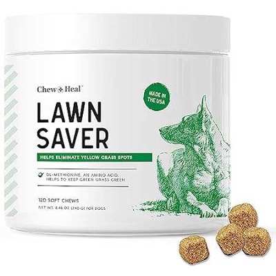 Chew + Heal Dog Lawn Saver， 120 Soft Chews - Reduces Yell