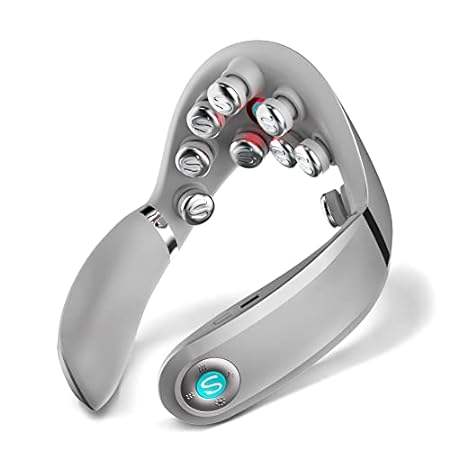 SKG Neck Massager with Heat， Deep Tissue Vibration Infrar