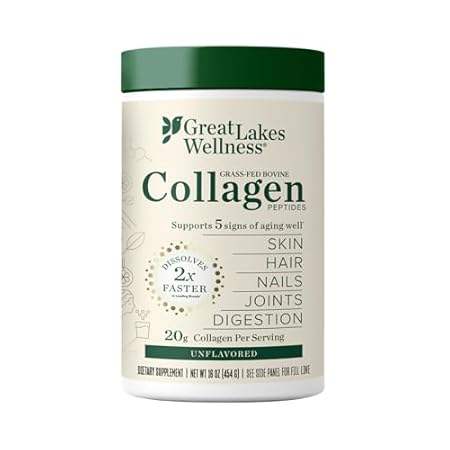 Great Lakes Wellness Collagen Peptides Powder for Skin, H