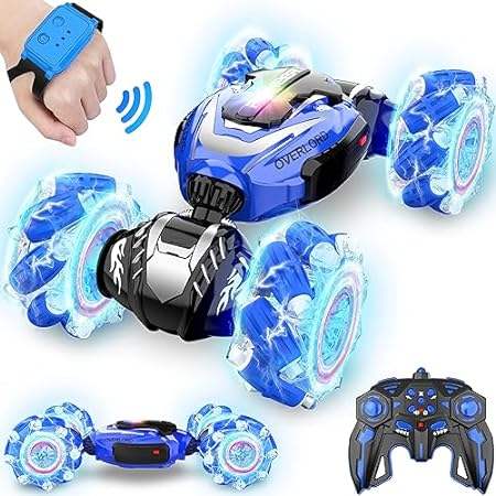 Remote Control Car， Gesture Sensing RC Stunt Car， 4 WD Tr