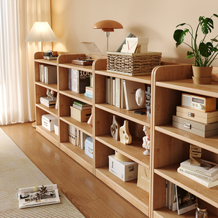 实木书架置物架家用模块化自由组合柜客厅矮书柜落地靠墙格子柜子