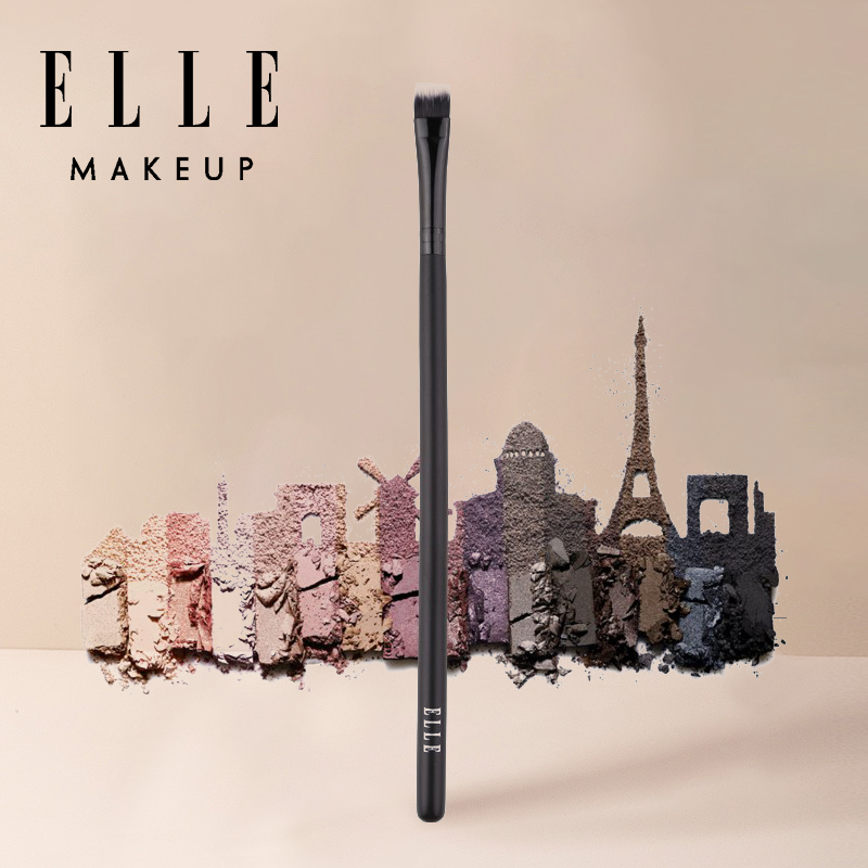 ELLEMAKEUP平头眼线刷尼龙毛单支便携彩妆化妆刷子化妆工具