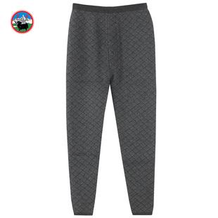 雪舟男士牦牛绒裤针织裤春秋冬季长裤修身打底保暖毛裤