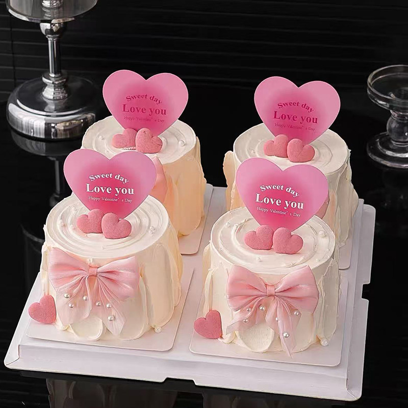 2.14情人节爱心粉色love卡片蛋糕装饰珍珠蝴蝶结情侣表白装扮插件,节庆用品/礼品,蛋糕/烘焙装饰用品,淘宝优惠券,粉丝福利购,淘宝优惠卷