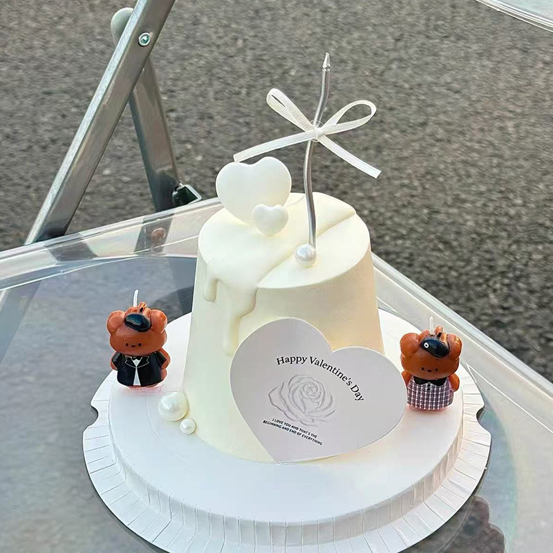 2.14情人节玫瑰印花爱心卡片蛋糕装饰西装格子小熊蜡烛装扮插件,节庆用品/礼品,蛋糕/烘焙装饰用品,淘宝优惠券,粉丝福利购,淘宝优惠卷