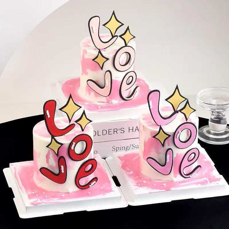 2.14网红浪漫情人节翻糖星星闪闪love字母情侣表白蛋糕装饰插件,节庆用品/礼品,蛋糕/烘焙装饰用品,淘宝优惠券,粉丝福利购,淘宝优惠卷