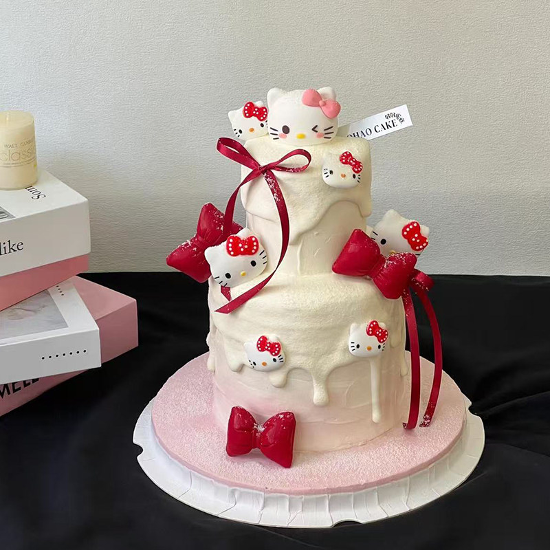 网红2.14情人节快乐可爱卡通KT猫蛋糕装饰立体蝴蝶结烘焙装扮摆件,节庆用品/礼品,蛋糕/烘焙装饰用品,淘宝优惠券,粉丝福利购,淘宝优惠卷