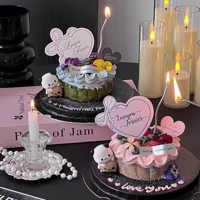 网红2.14情人节卡通一二布布蛋糕装饰摆件蝴蝶结爱心卡片装扮插牌,节庆用品/礼品,蛋糕/烘焙装饰用品,淘宝优惠券,粉丝福利购,淘宝优惠卷