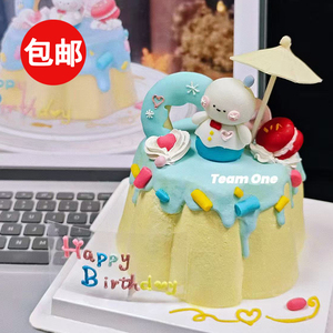 恋与深空黎深生日蛋糕装饰二次元黎夫人庆生小雪人甜甜圈装扮插件