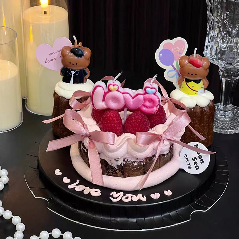 214情人节斯巴克情侣小熊love蜡烛甜品蛋糕装饰爱心卡片装扮插件,节庆用品/礼品,蛋糕/烘焙装饰用品,淘宝优惠券,粉丝福利购,淘宝优惠卷