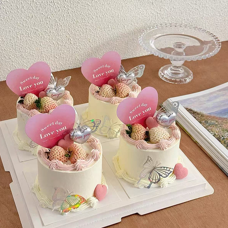 网红情人节爱心love卡片情侣表白蛋糕装饰幻彩蝴蝶结烘焙装扮插件,节庆用品/礼品,蛋糕/烘焙装饰用品,淘宝优惠券,粉丝福利购,淘宝优惠卷