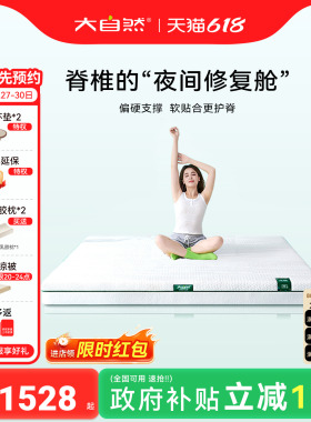 大自然【岚栖H3】山棕床垫护脊椎家庭用硬垫防螨席梦思棕垫可拆卸