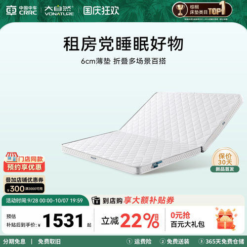 5E保山棕内芯 针织防螨面料 可折叠