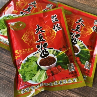 内蒙古特产林西县大豆酱450g咸淡适中葱伴侣蘸酱菜小包装