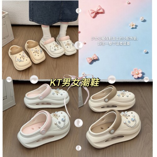 26夏新款女厚底增高包头洞洞鞋