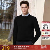 100%绵羊毛 报喜鸟2025秋冬季 男新款 轻盈柔软羊毛衫 保暖针织衫