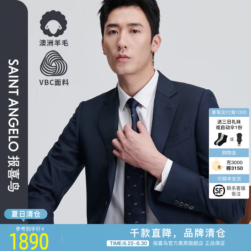 报喜鸟2025新款VBC进口西服套装