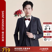 男一粒扣新郎西装 商务婚庆宴会西服上衣西裤 外套男 新款 报喜鸟秋季