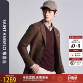 商务正装 西服上衣平驳领便西外套男 新款 男士 绵羊毛 报喜鸟秋季