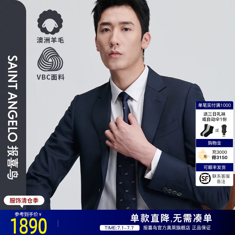报喜鸟2025新款VBC进口西服套装