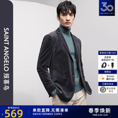 商务休闲单西外套平驳领两粒扣便西上衣 时尚 报喜鸟2025秋新款 男士