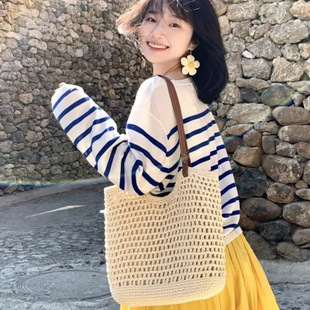 手工编织包女云南大理旅游度假单肩托特包高级感小众设计手提包