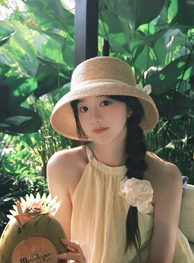 夏季新款法式复古渔夫帽蝴蝶结