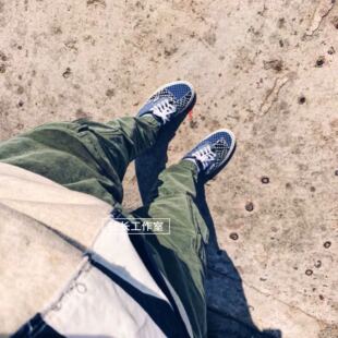 余文乐宽松日系军裤 社区 19awFRAGMENT休闲裤 裤 藤原浩闪电工装