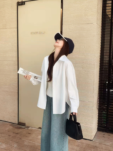 臻柔弹面料2026春季设计感糖果衬衫女宽松休闲气质通勤上衣阳光系