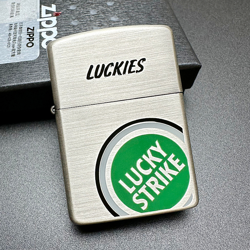 ZIPPO正品之宝打火机 千语原版盔甲DIY 162银色拉丝好彩(绿标)